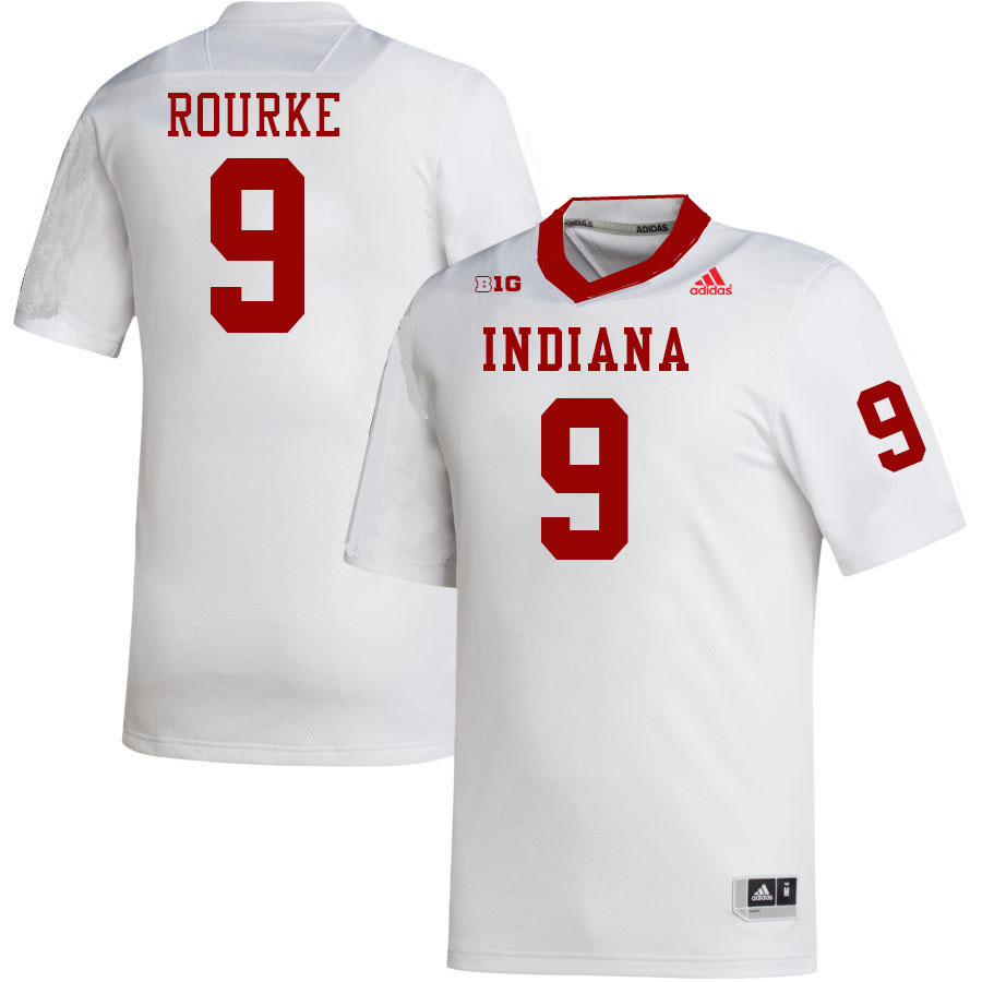 Men #9 Kurtis Rourke Indiana Hoosiers College Football Jerseys Stitched-White